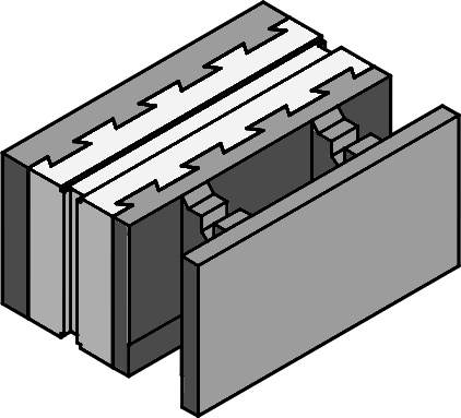 ThermoBlock ТБ300 Линейка продукции для стен толщиной 300 мм. (рядовой блок)